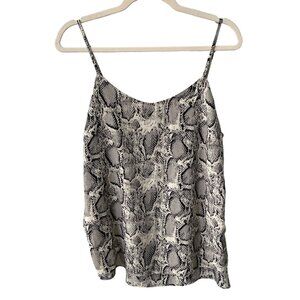 Self Tank Top Size Large Snake Print Polyester Adjustable Strap Lightweight Cami